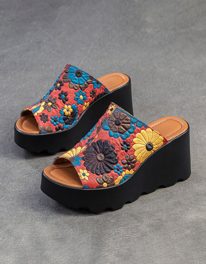 MW Floral Wedge Heel Slipper