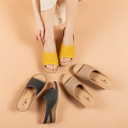 MW | Womens Open Toe Wedge Sandalen
