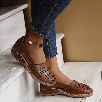 MW | Frauen Keile Orthopädische Hollow Out Vintage Sandalen