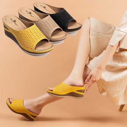 MW | Womens Open Toe Wedge Sandalen