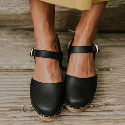 MW | Damen Sommer Plattform Sandalen Keil mit Schnallenriemen