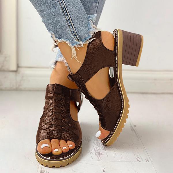 MW | Damen Sandalen mit Blockabsatz