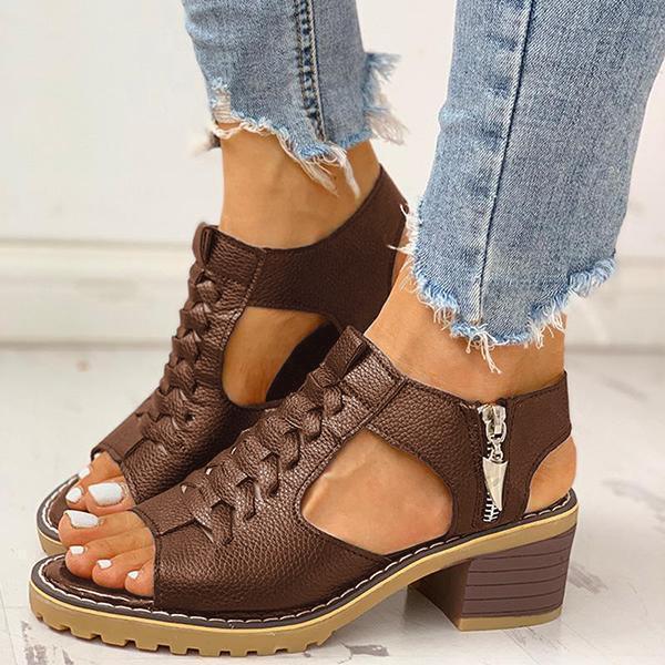 MW | Damen Sandalen mit Blockabsatz