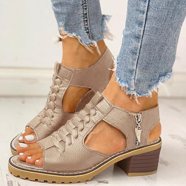 MW | Damen Sandalen mit Blockabsatz