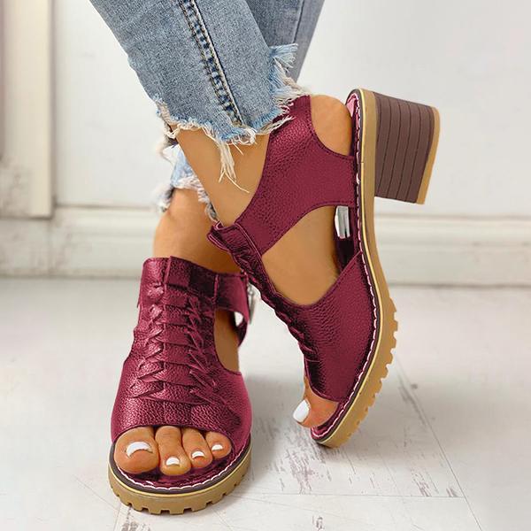 MW | Damen Sandalen mit Blockabsatz