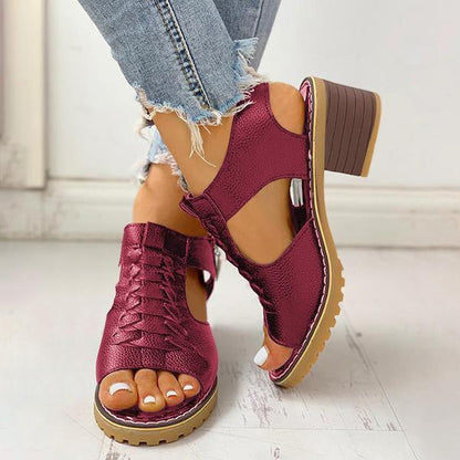 MW | Damen Sandalen mit Blockabsatz