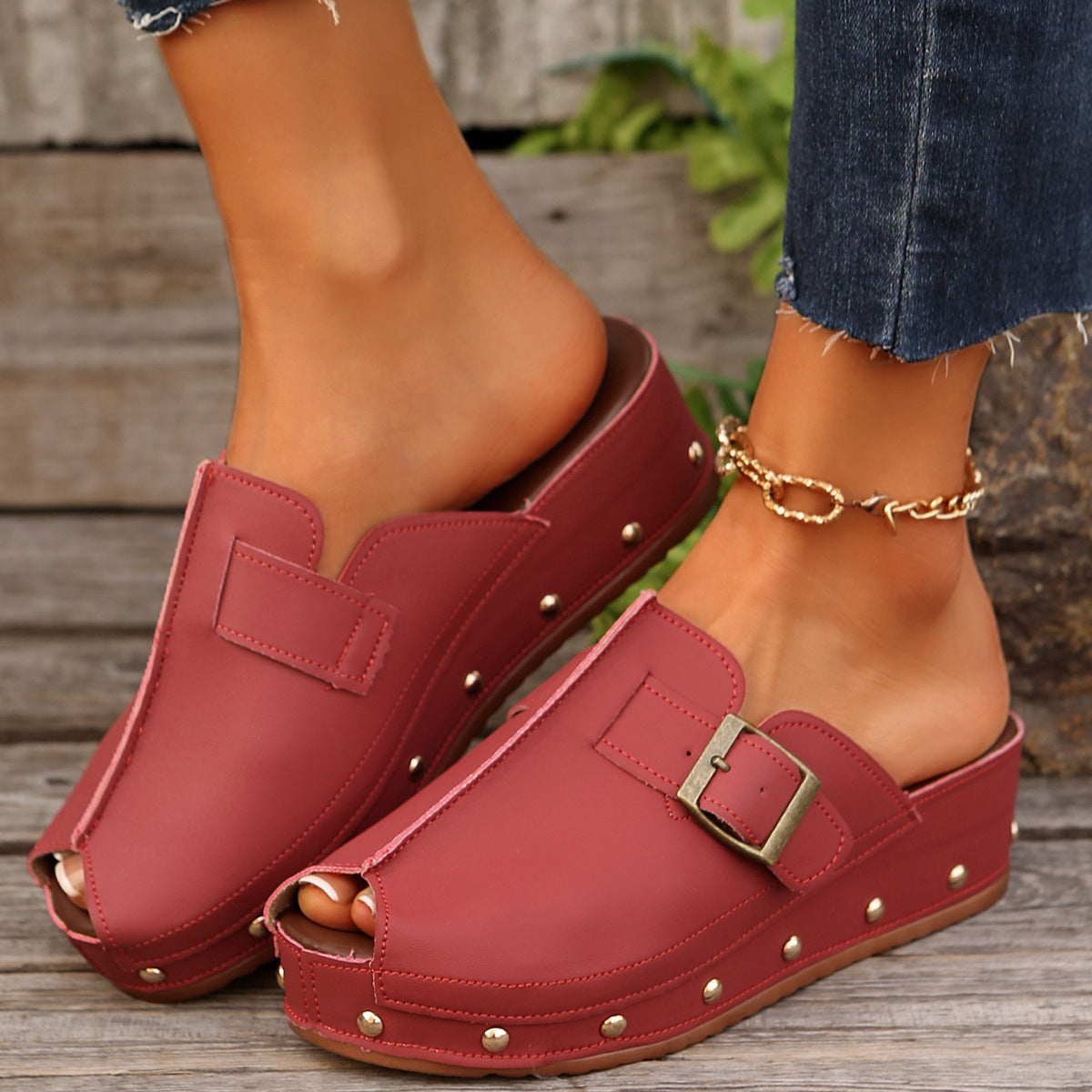 Vintage inspirierte Orthopädische Sandalen