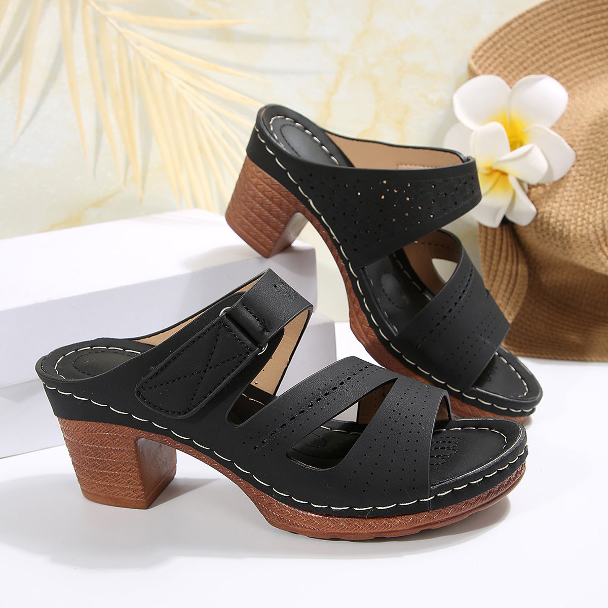 Vintage inspirierte Orthopädische Sandalen
