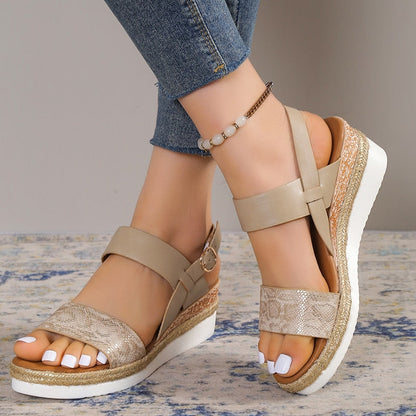 MW | Frauen Keil Komfort Plattform Sandalen