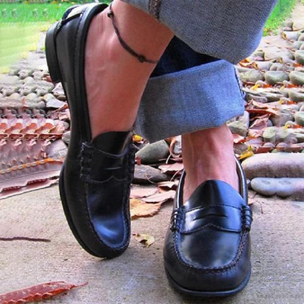 MW | Womens Causal Flats Oxfords Slip On Round Toe Loafers