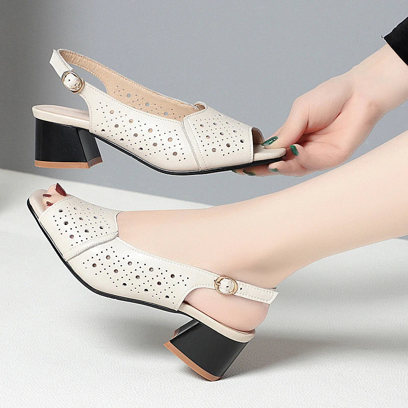 MW | Fischmaul Echtes Leder Damen Sandalen