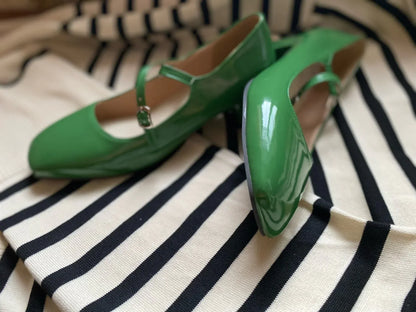 MW | Niedriger Absatz Flacher Mund Runde Zehe Schuhe