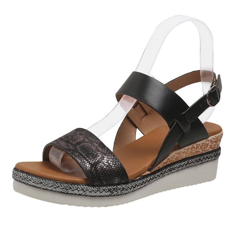 MW | Frauen Keil Komfort Plattform Sandalen