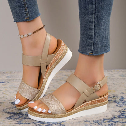 MW | Frauen Keil Komfort Plattform Sandalen