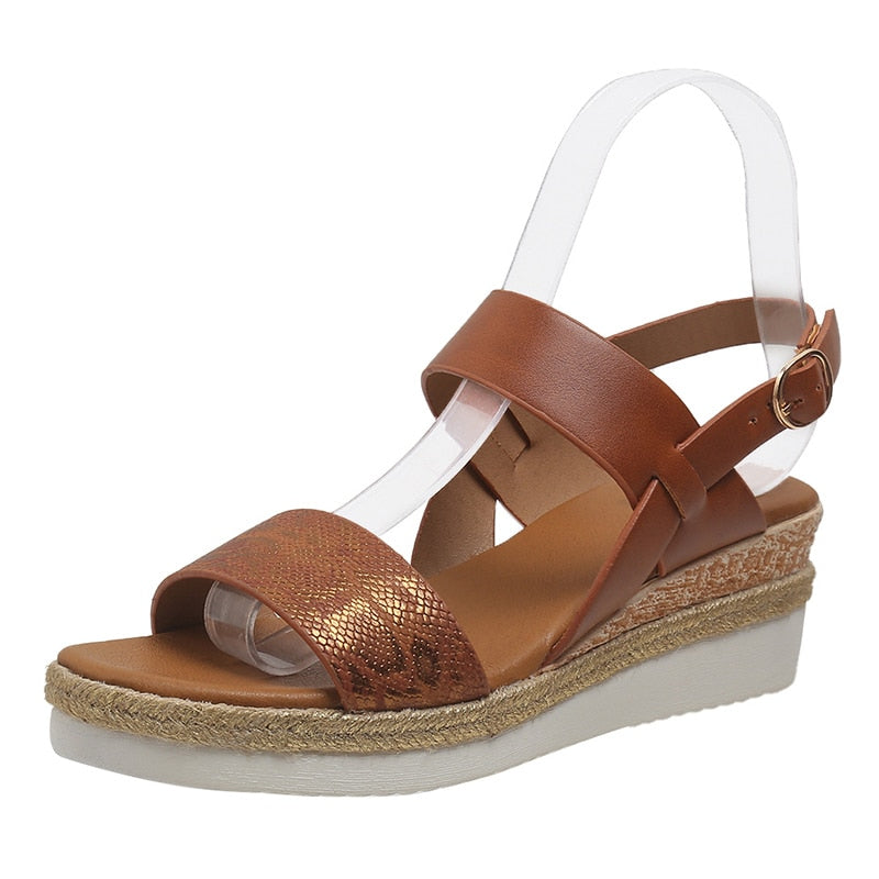 MW | Frauen Keil Komfort Plattform Sandalen