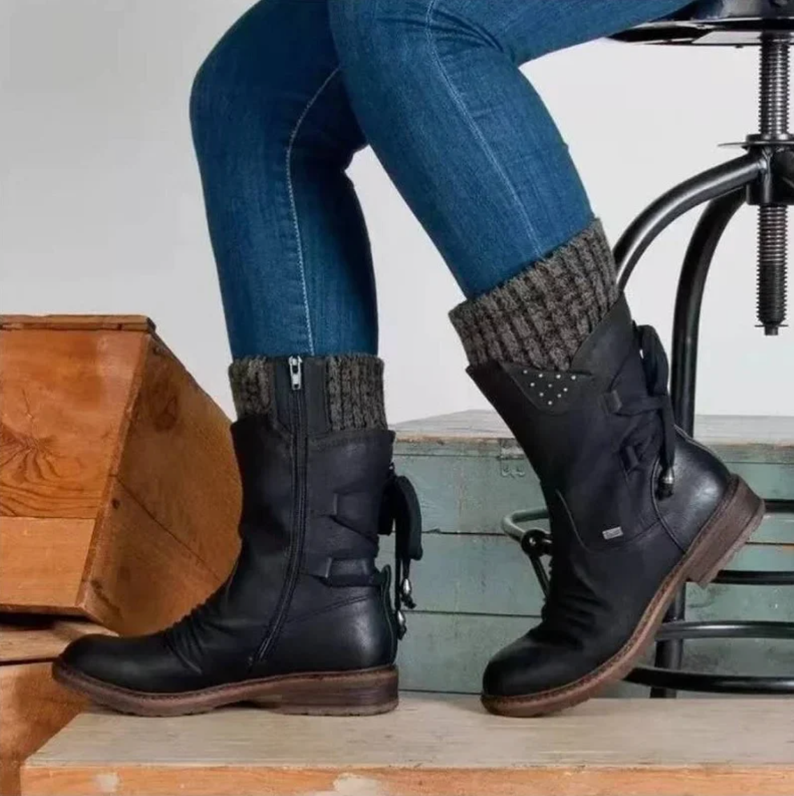 Schicke Orthopädische Stiefel mit einzigartigem Design