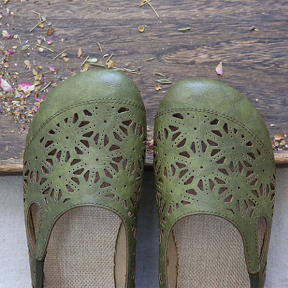 MW | Komfortable Retro Hollow Runde Zehe Sommer Flats