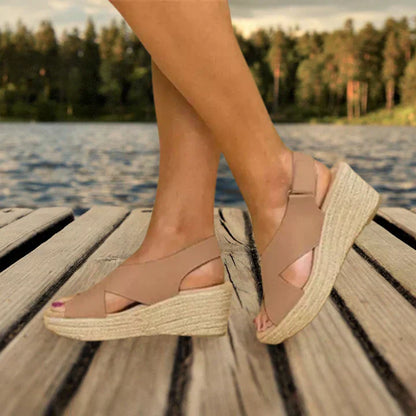 MW | Womens Wedge Ankle Sandals