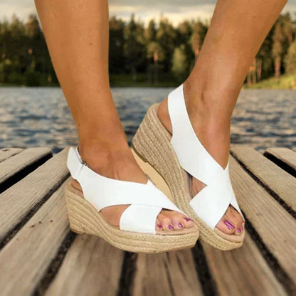 MW | Womens Wedge Ankle Sandals