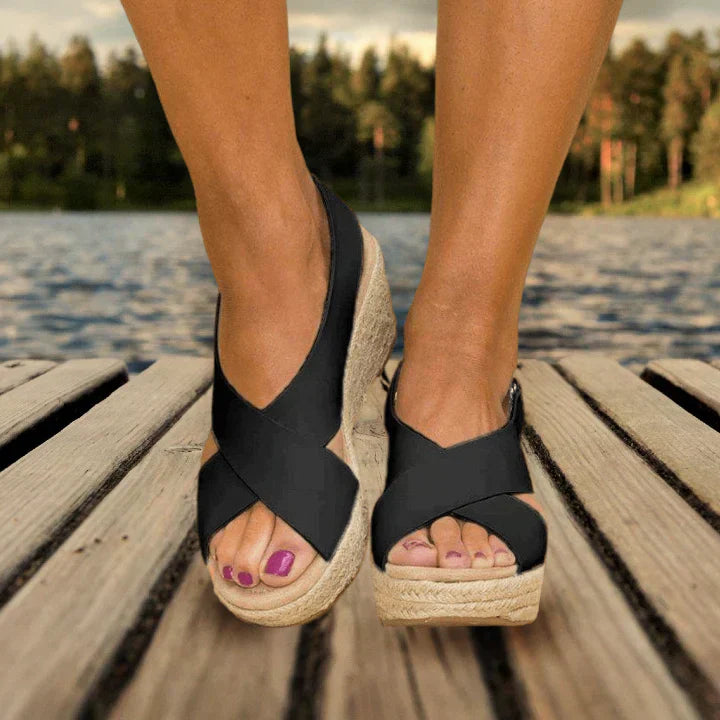 MW | Womens Wedge Ankle Sandals