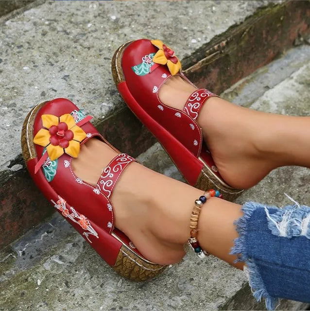 MW | Sommer Blume Design Keil hohl aus Schuhe