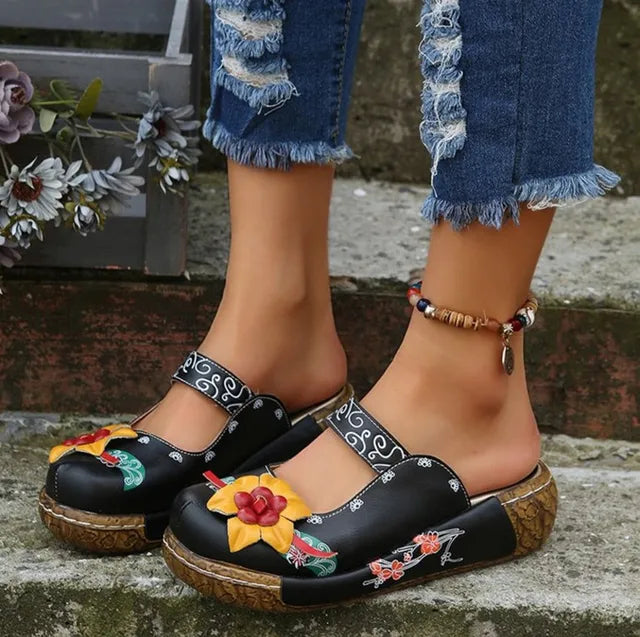 MW | Sommer Blume Design Keil hohl aus Schuhe