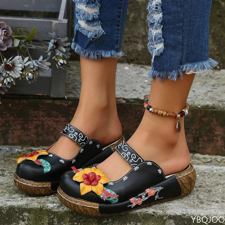 MW | Sommer Blume Design Keil hohl aus Schuhe