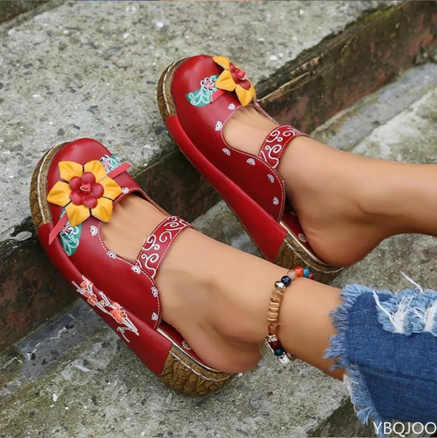 MW | Sommer Blume Design Keil hohl aus Schuhe