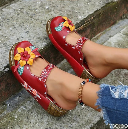 MW | Sommer Blume Design Keil hohl aus Schuhe