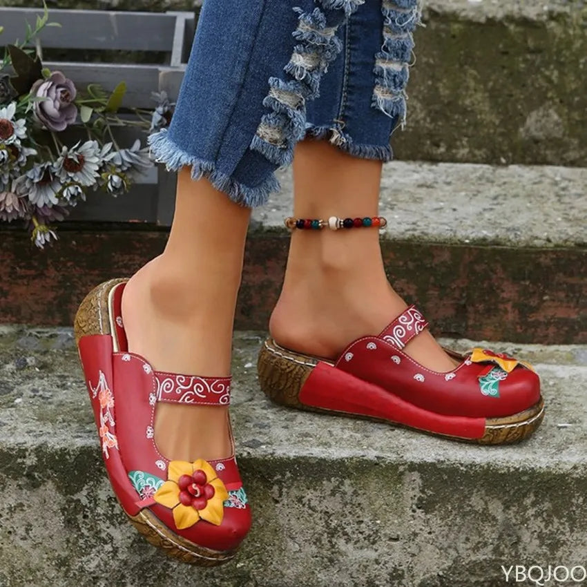 MW | Sommer Blume Design Keil hohl aus Schuhe