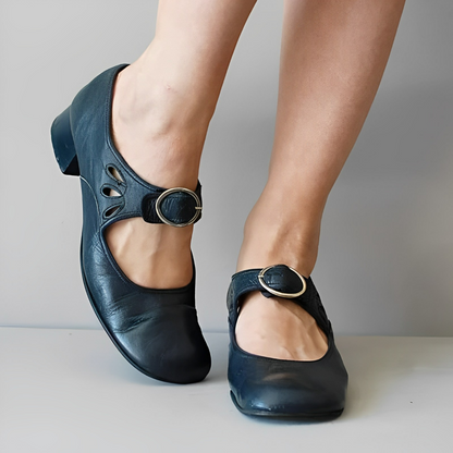 MW | Sommer Vintage Sandalen mit niedrigem Absatz