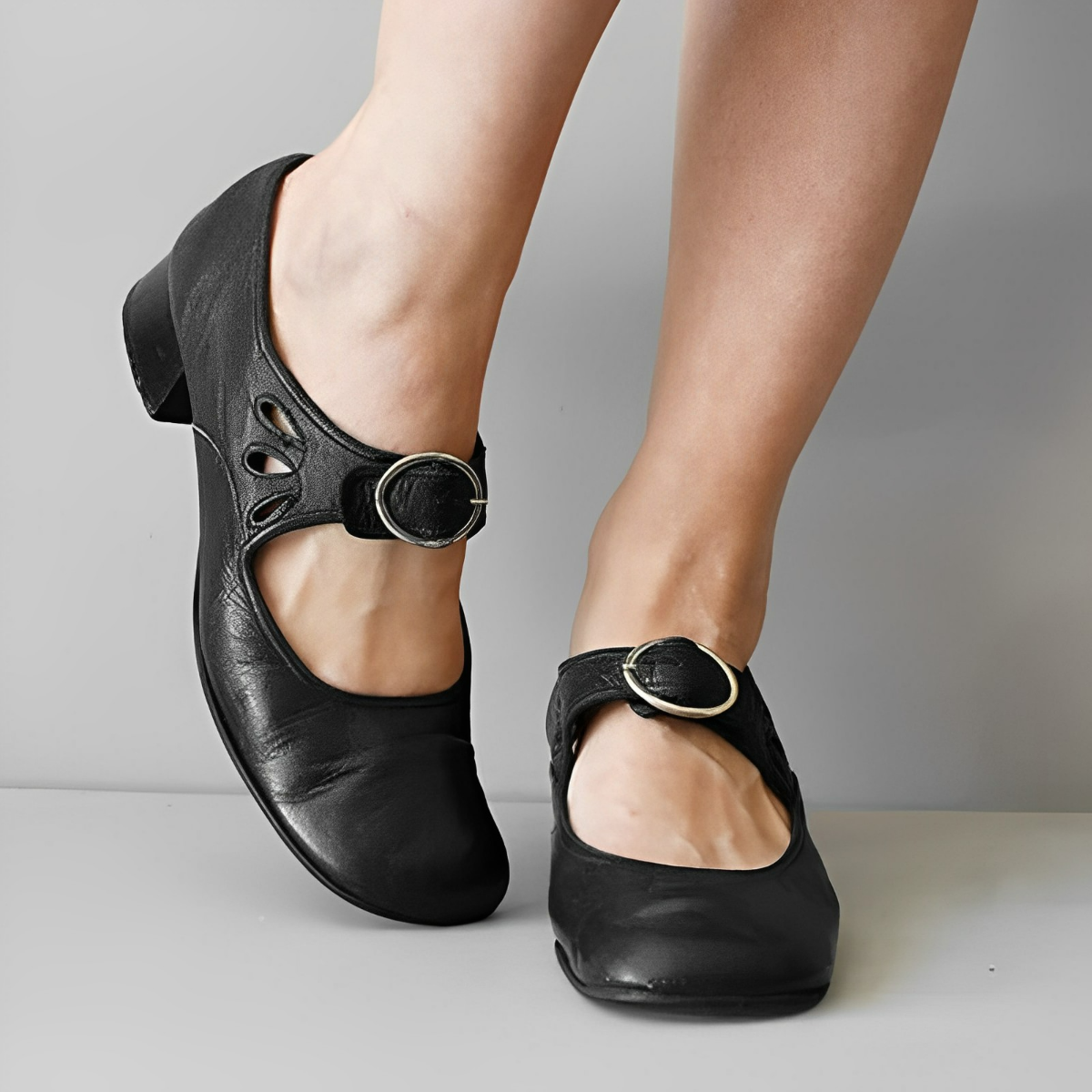MW | Sommer Vintage Sandalen mit niedrigem Absatz