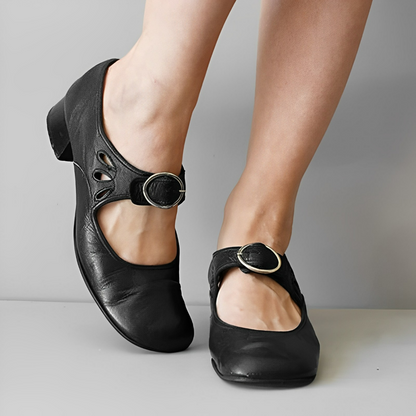 MW | Sommer Vintage Sandalen mit niedrigem Absatz