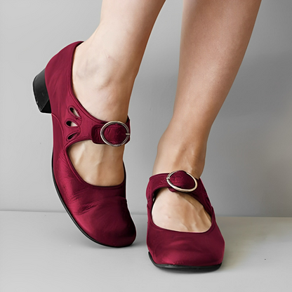 MW | Sommer Vintage Sandalen mit niedrigem Absatz