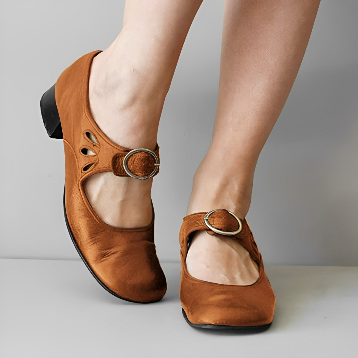 MW | Sommer Vintage Sandalen mit niedrigem Absatz