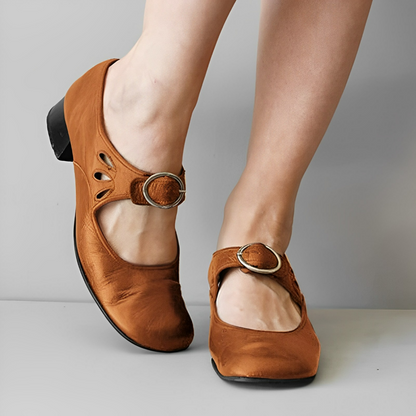MW | Sommer Vintage Sandalen mit niedrigem Absatz