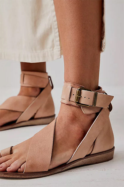 MW | Zehenring Schnallenplatte Sandalen