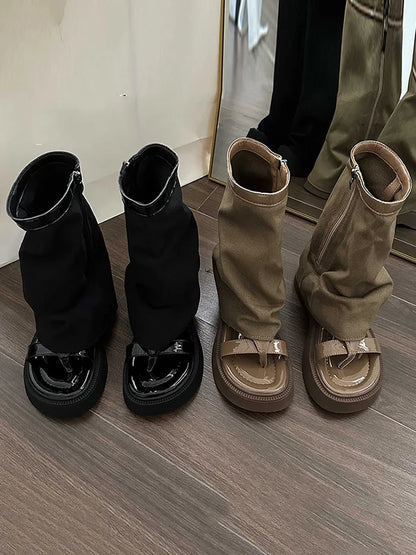Vintage inspirierte Orthopädische Stiefel