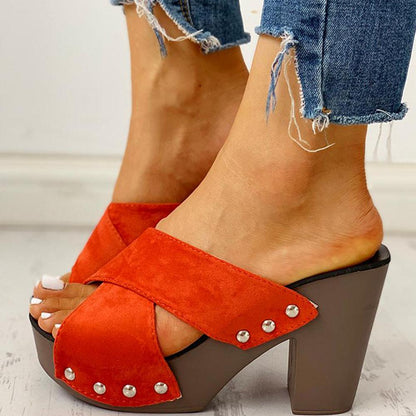 MW | Blockabsatz Sandalen Peep Toe