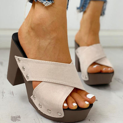 MW | Blockabsatz Sandalen Peep Toe