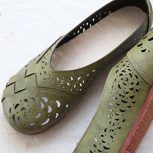 MW | Womens Plaid Muster Mesh Flats Puppe Schuhe