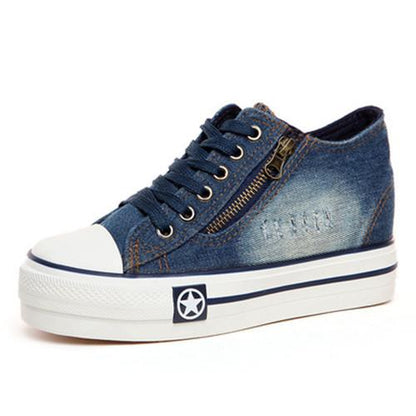 MW | Denim Wedge Sneakers für Frauen