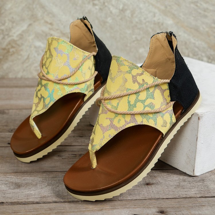 MW | Neue bedruckte Strand-Sandalen mit Reißverschluss