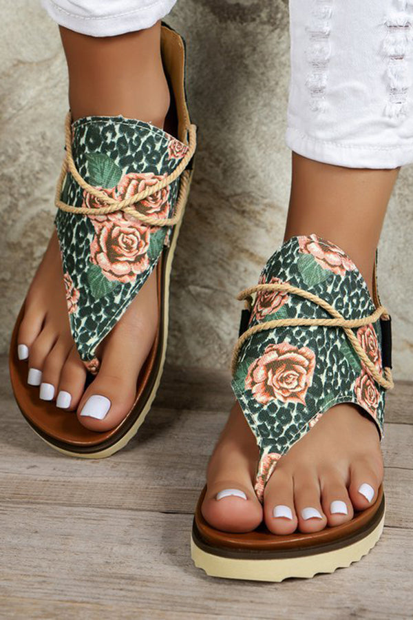 MW | Neue bedruckte Strand-Sandalen mit Reißverschluss