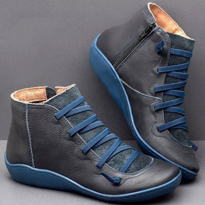 MW | Damen Schuhe Mode Leder Stiefelette