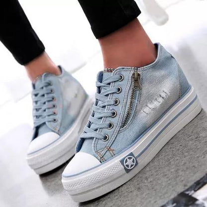 MW | Denim Wedge Sneakers für Frauen
