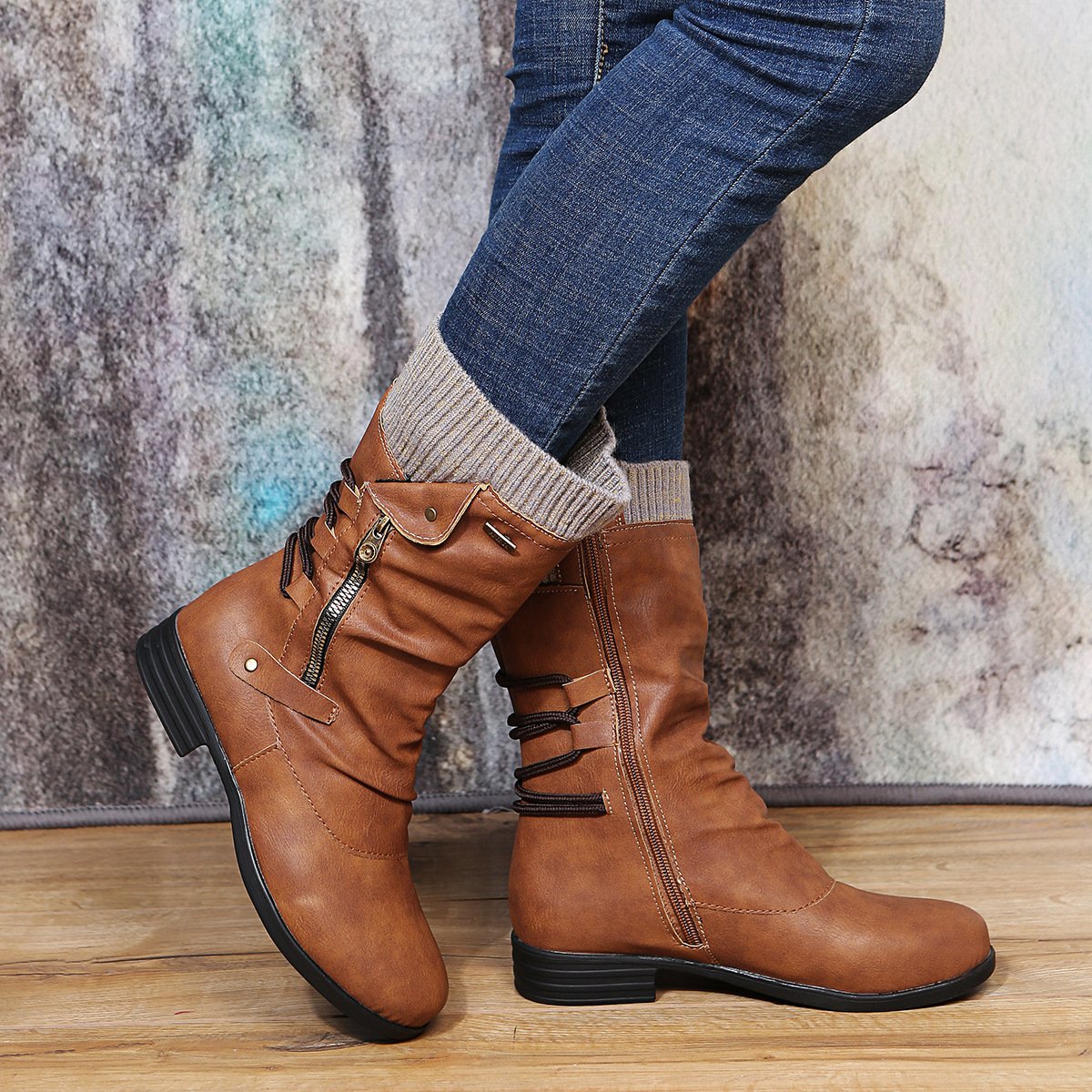 Schicke Orthopädische Stiefel mit einzigartigem Design