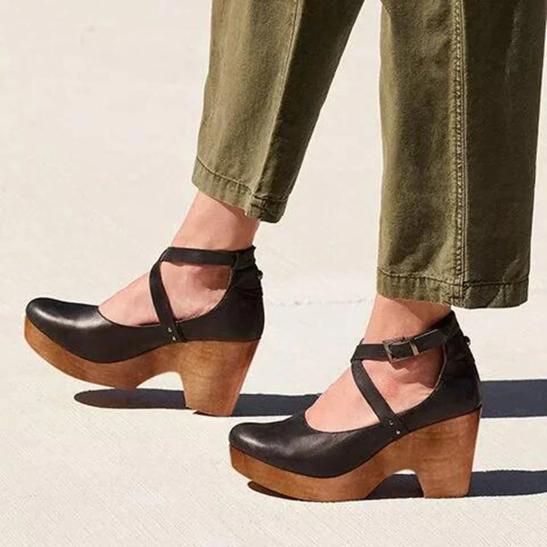 MW | Dicke High Heels Damen Lederschuhe