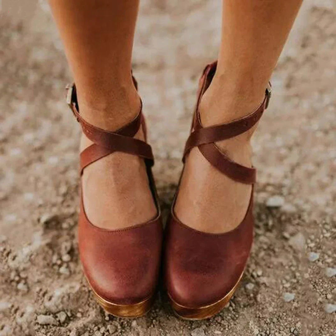 MW | Dicke High Heels Damen Lederschuhe