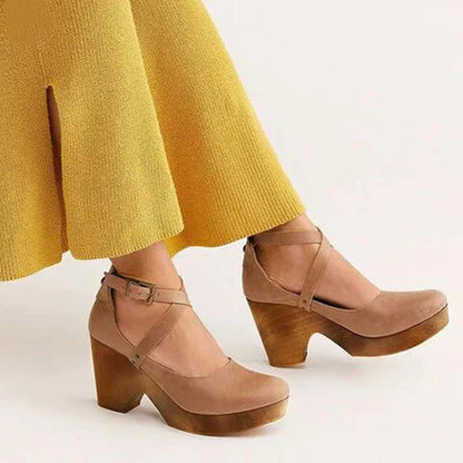 MW | Dicke High Heels Damen Lederschuhe
